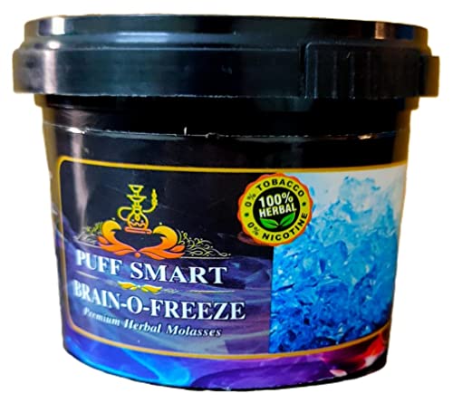 Image of PUFF SMART Premium Herbal Flavor Brain-O-Freeze, Pan Ras, Spring Water, Zafran Pan, Orange Chill, Double Apple 100G In Each Pack (Set of 6) (100% Nicotine and Tobacco Free)