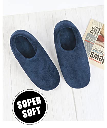 Image of Keyela Unisex Gripper Slipper Socks, Fleece Lined Winter House Slippers | Plush fuzzy warm indoor winter footwear Universal winter sock slippers fit men and women