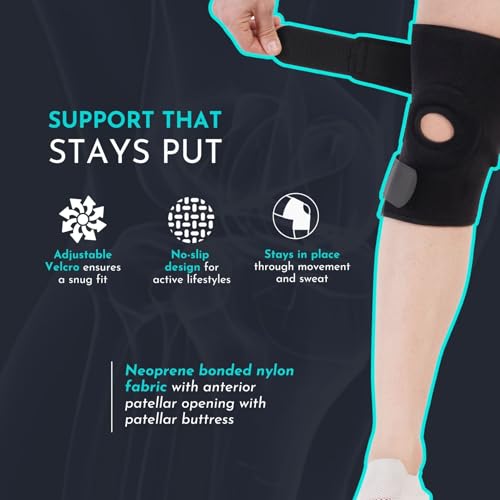 Image of Curewrap Adjustable NEOPRENE KNEE SUPPORT for Men & Women XXXL SIZE /Plus Size /3XL Size (22 inch 29.2 inch) | Breathable Knee Brace for Gym running badminton Sports | 10 INCH Long brace for extra support | Knee Cap Support Brace Guard Compression Sleeve for Pain Relief, Joint Stability, Injury Recovery & Arthritis