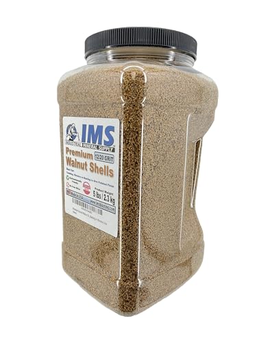 Image of Premium Ground Walnut Shell Media Grit Size 12 /20-5 lbs /2.3 kg - Medium Grit Walnut Shells for Tumbling, Blasting or Vibratory Use