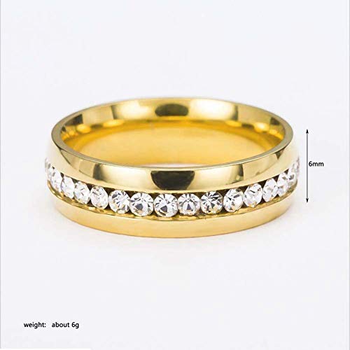 Wedding Ring Set Two Rings His Hers Couples Rings Women's 14K Yellow Gold Filled White Cz Wedding Engagement Ring Bridal Sets & Men's Stainless Steel Wedding Band #TOP5