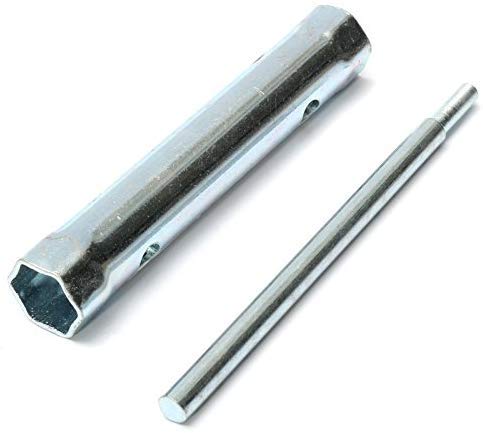 6 Piece Dual-Ended Spark Plug Wrench Set - Extended Socket Spanner With Tommy Bar