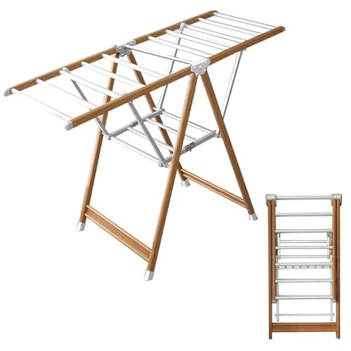 Séchoir à linge en bois et aluminium premium extensible