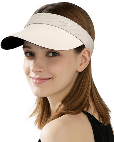 Image of YANIKY Sun Visor Hat for Women,UPF50+ Seamless Sun Hats Men Women Lightweight Sports Cap Stretchy Ponytail Hat for Outdoor