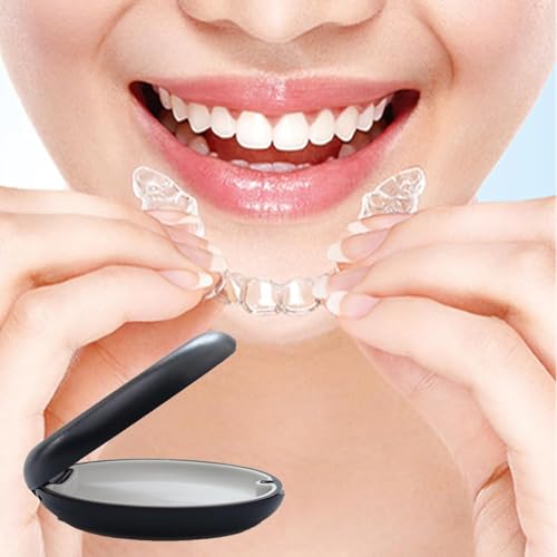 1 Stück Zahnspangendose, Praktische Gebissdose, Zahnprothesen Behälter, KFO Box, Spangendose für Reisen und Täglichen Gebrauch, Robust und Hygienisch (Schwarz)