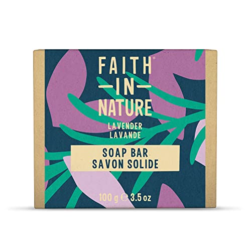 Faith In Nature Saponetta Naturale alla Lavanda, Rilassante, Vegana e Cruelty Free, Senza SLS e Parabeni, 100 g