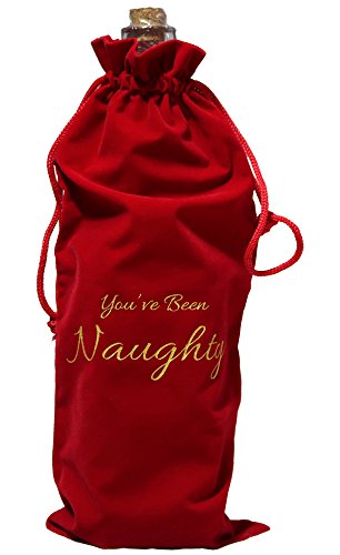 K-Kraft Naughty Wine Christmas Stocking Gift Bag (Tall / 6 X 15 Inches) #TOP3