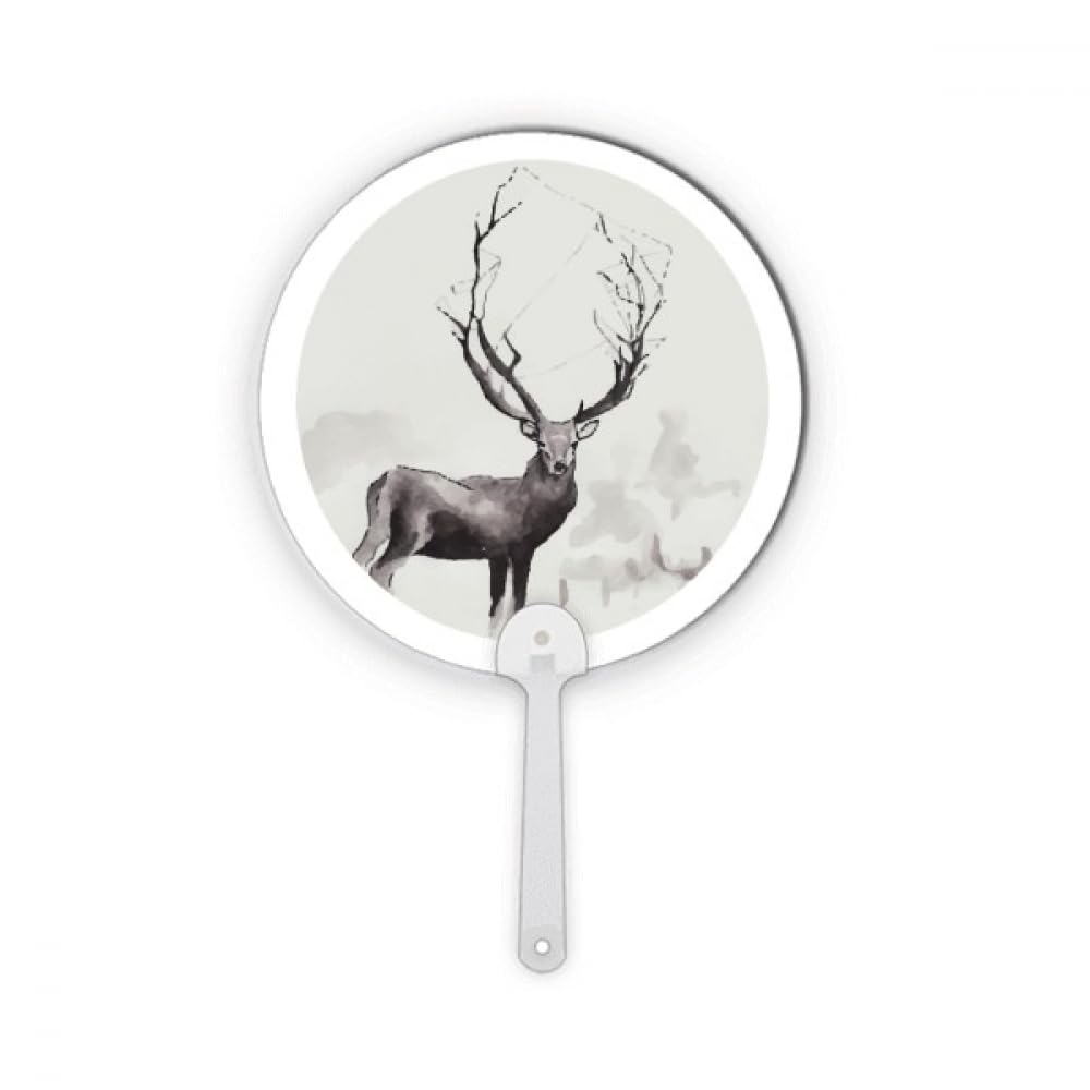 Renne de Noël aquarelle plastique rond décoration artisanat de fête