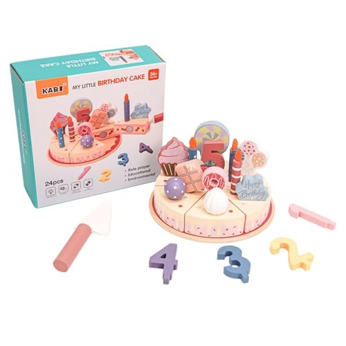 Image of Kitchen Toy Set with Kitchen Playset -Interactive Role Play Toys for Girls and Boys (Birthday Cake)