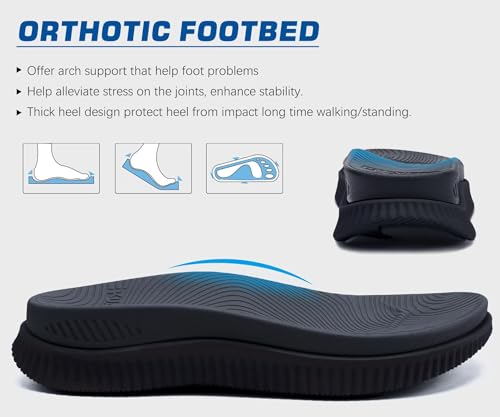 KuaiLu Womens Fashion Orthotic Flip Flops Ladies Athletic Thick Cushion Recovery Thong Sandals Slip On Memory Foam Walking Sandles With Comfortable Plantar Fasciitis Arch Support4