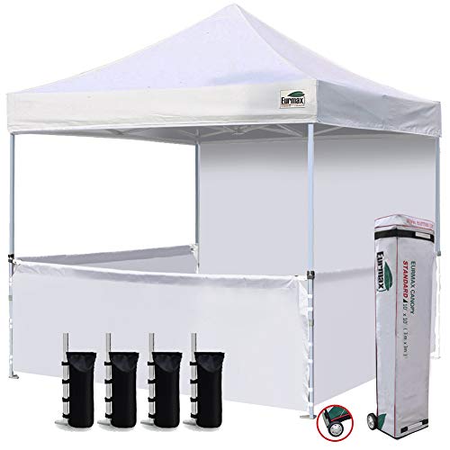 Eurmax 10'x10' Ez Pop-up Booth Canopy Tent Commercial Instant Canopies with 1 Full