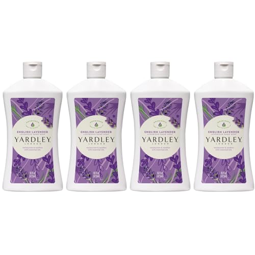 Yardley London English Lavender Liquid Hand Soap Refill 16 oz Bottles, 4 Pack &ndash; Moisturizing Hand...