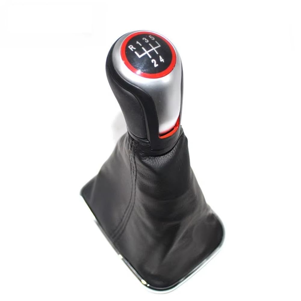 Ydxherta One Color For Bora Mk4 For Golf 4 For Jetta 4 98-04 Car Gear Shift Knob With Chrome Frame Leather 5 Gear 12Mm Auto Parts