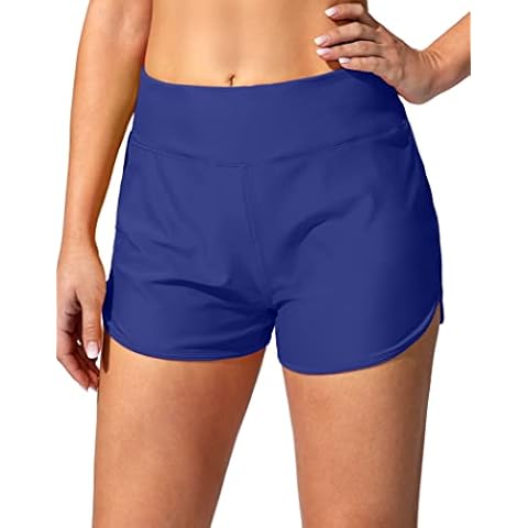 Jarvanv Women's High Waisted Swim Shorts Cover