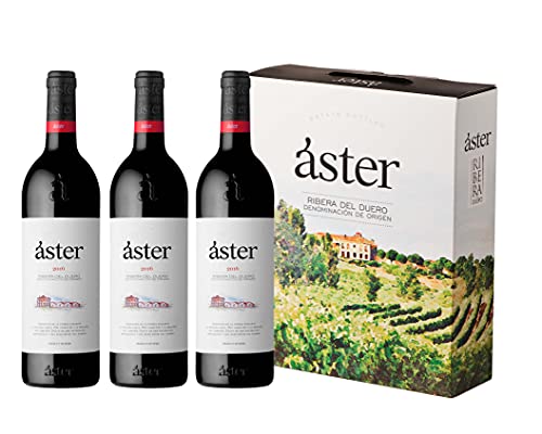 Áster - Vino Tinto Crianza de 2016 D.O. Ribera del Duero 100% Tinta del País | Pack Estuche 3 Botellas 75 cl Cover