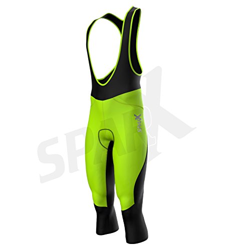 Sparx Bermuda térmica masculina 3/4 para ciclismo Roubaix inverno ciclismo 3 Quater Bib Acolchoada c
