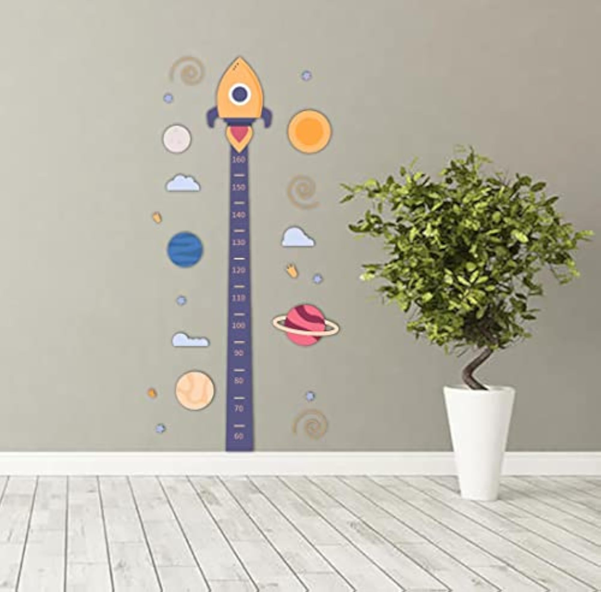 Alluring Growth Measuring Chart Wall Sticker, Multicolor