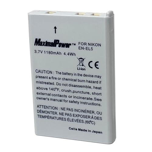 Batería EN-EL5 de 1100 mAh sustitución para recuperar la autonomía de tu cámara 1