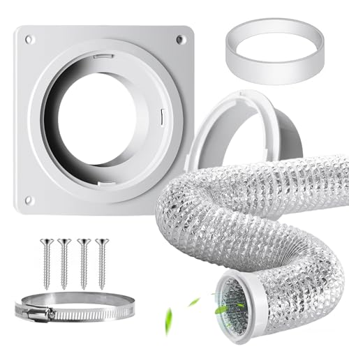 La mejor comparación de secadora gas comprados en linea. 46 Kit de Conector de Ventilación de Secadora para espacios reducidos, Kit de Conector de Conducto de Secadora, Adaptador de Placa de Pared de Ventilación de Secadora, para...