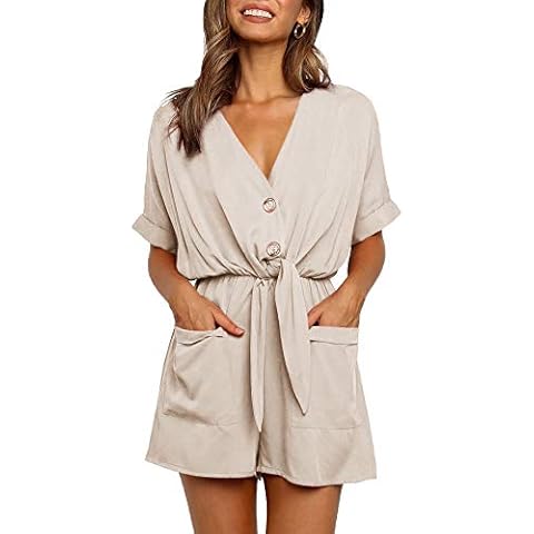 Ivay Women's V Neck Romper Cover