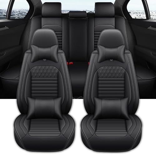 トヨタ シエンタ170系 対応 車用 シートカバー 5席 レザー 車シード保護カバー 滑り止め 汚れ防止 四季汎用 アクセサリー(黒,豪華版)