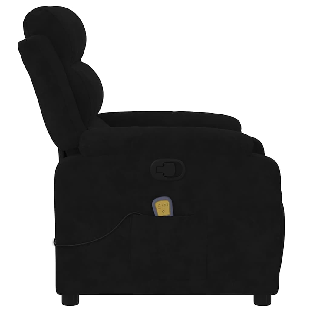 Sillón de Masaje reclinable de Terciopelo Negro