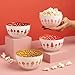 Jubilee Danica Whimsical Porcelain Soup Bowls Set of 4-14 oz, Solid Construction, Red, All Ages