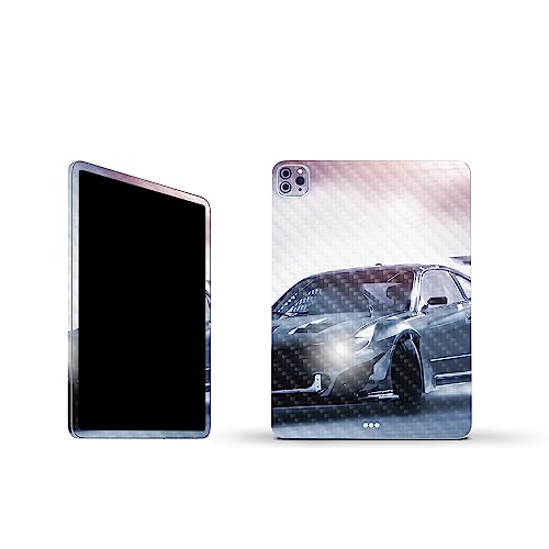 Image of MightySkins Carbon Fiber Skin Compatible with Apple iPad Pro 11 inch M2 4th Gen (2022) Full Wrap Kit - Drift | Protective, Durable Textured Carbon Fiber Finish | Easy to Apply | Made in The USA