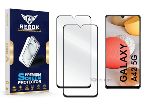 Image of Gorilla Tempered Glass Screen Protector Compatible with Samsung Galaxy A42 5G [Pack of 2] | Edge-to-Edge, Bubble-Free, Case Friendly, Easy Installation Kit