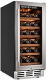 Icyglee 15-Inch Dual Zone Wine Fridge