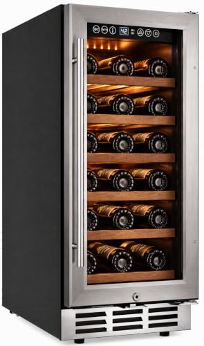 Icyglee 15 Inch Dual Zone Wine Fridge