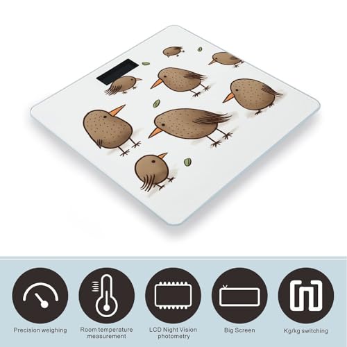 Báscula Digital de Baño FekiLoot Plataforma Ancha LCD miniatura 3