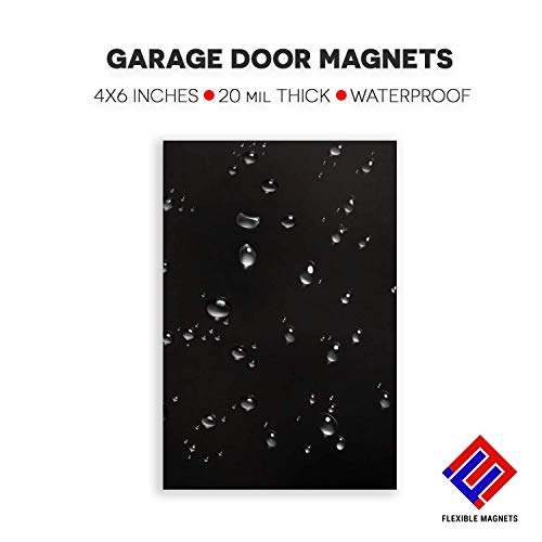 Flexible Magnets Magnetic Fake Window Panels for Garage Door - Faux Garage Window Magnets - Garage Accessories (4inchesx6inches, 32 Magnets)