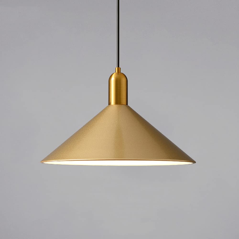 SYAXVOM Postmodern Wrought Iron Chandelier - Adjustable Height Pendant Lamp for Living Room, Bedroom, and Corridor(Gold)