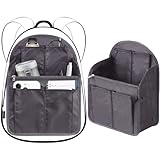 Sweetude 2 Pcs 7.9 x 4.8 x 11 Inch Mini Backpack Organizer Insert Small Shoulder Bag Divider for Rucksack Handbag Shoulder Bag Purse(Gray)