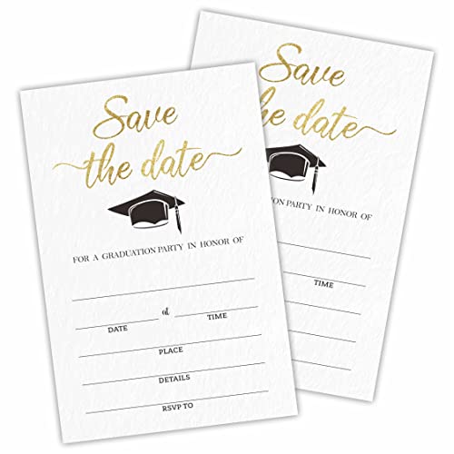 Save The Date Graduation Party Invitations