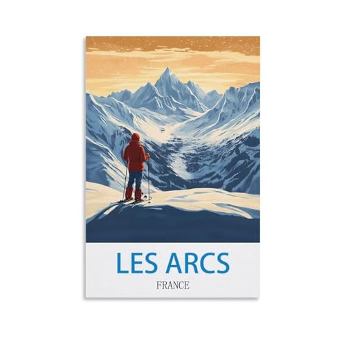 Poster de voyage vintage Les Arcs France pour revivre vos souvenirs de vacances