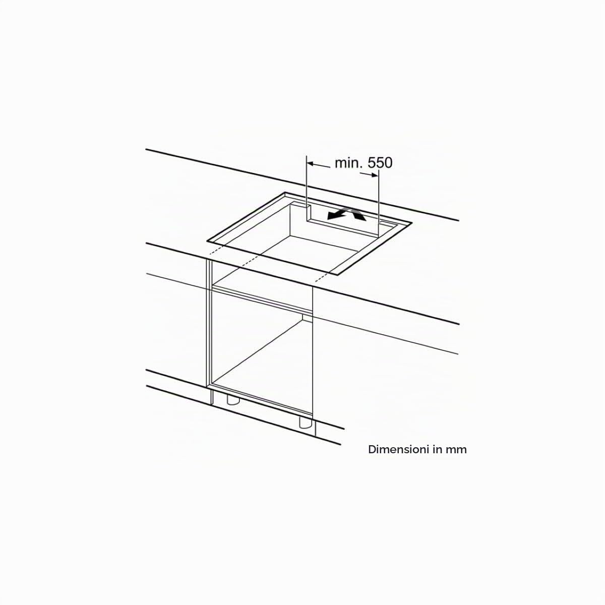 NEFF T68FTV4L0, N 90, piano cottura a induzione, piano cottura in vetroceramica autosufficiente, larghezza 80 cm, Twist Pad, Flex Induction, Home Connect, Smart Hood Automatic, Sospensione senza