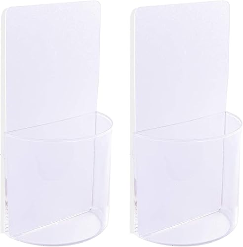 Soporte para control remoto de pared, sin daños, paquete de 2 unidades, soporte remoto adhesivo transparente para cama, caja de almacenamiento