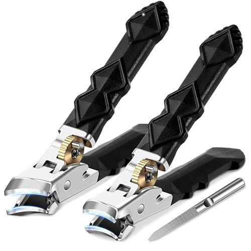NEOVSUNY - 3 Stück Solymody Nagelexpert,Solymody Orthoclip,Nagelknipser Fußnägel,Nagelknipser,Schräger Knipser, Geschenk Edelstahl Nagel für tote Haut,Spritzschutz für Senioren für dicke Nägel