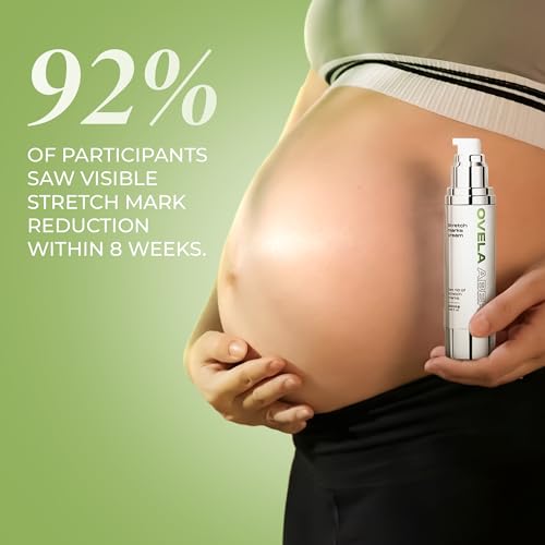 Abera Ovela Maternity Stretch Mark Cream for Pregnancy and Weight Fluctuations, Stretch Mark Treatment Pregnancy Must Haves, Deep Stretch Mark Removal, 1.69 fl oz, 3 Pack — view 3