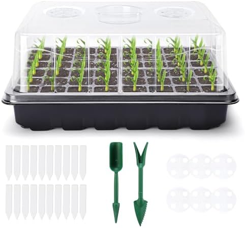 Delxo 3 Pack Seed Starter Kit Large Seedling Starter Tray(144 Cel...