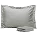 NTBAY Standard Pillow Shams, Set of 2, 100% Brushed Microfiber, Soft and Cozy, Wrinkle, Fade, Stain Resistant, Standard, Smoky Grey