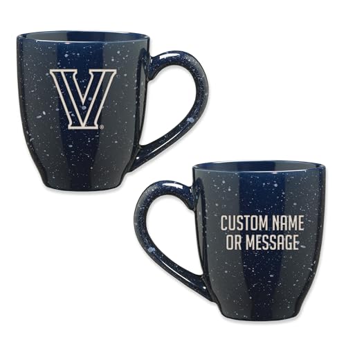 Image of Rico Industries NCAA Villanova Wildcats Navy Blue Personalized 16 oz Team Color Laser Engraved Speckled Ceramic Coffee Mug