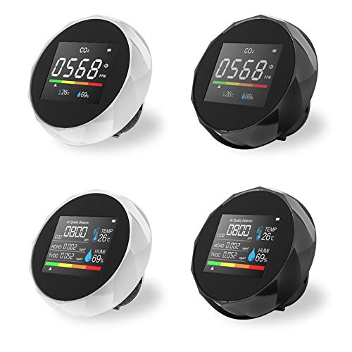 Détecteur de Dioxyde de Carbone Température/Humidité Air Qualité Moniteur Numérique CO2 Mètre Analyseur Vie Bureau À Domicile Écoles Hôpitaux ABS Blanc
