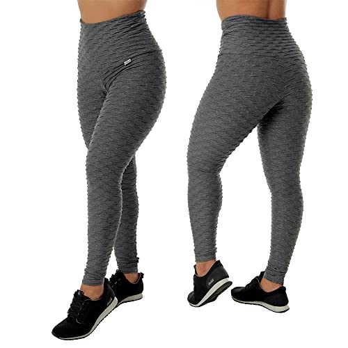 Kit 2 Calças Legging Feminina Bubble (G, Marinho/Cinza)