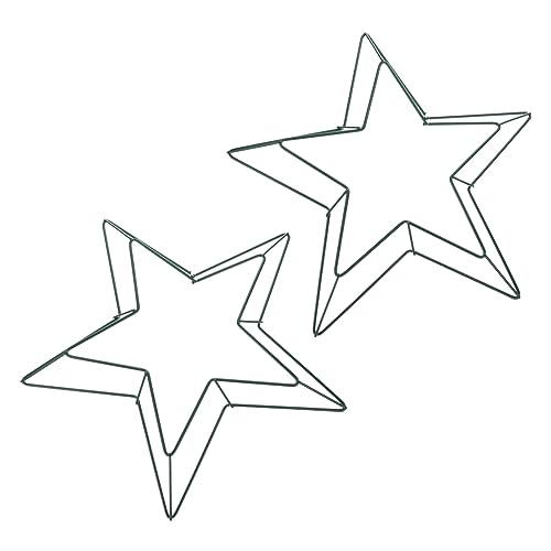 RORPOIR 2pcs Metal Wreath for Crafts Star Shaped Floral Frame for Festive Wall Decor and Home Decoration