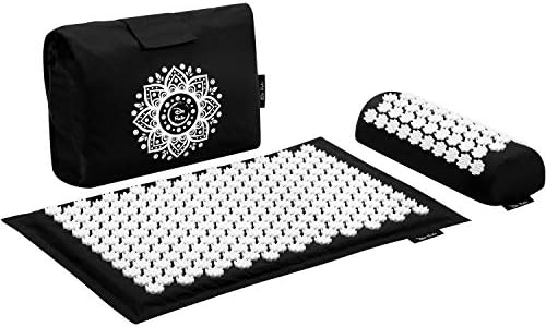 Dr Relief Acupressure Mat 28" x 17" - Shiatsu Intervention Mat & Pillow Gift Set - Quick Back & Neck Pain Relief for Men & Women, Cushion for Sciatica, Trigger Point Therapy, Stress Relief and Muscle