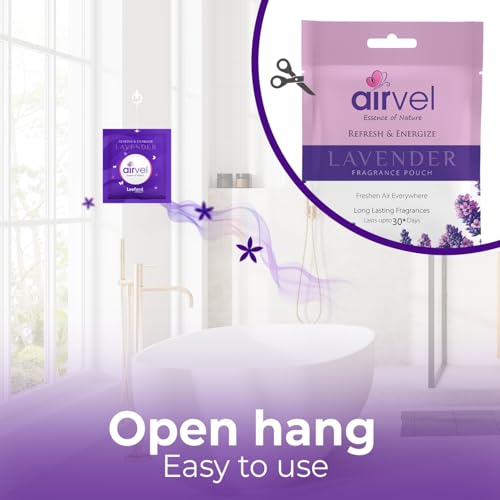 Image of Airvel Lavender Fragrance Pouch | Non-Toxic, Safe | Long-Lasting Freshness | Up to 30 Days contains 5 pcs (10g each)
