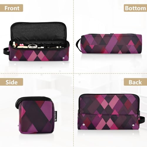 Bolsa de viaje para herramientas de cabello para mujeres con tapete resistente al calor, bolso portátil para planchas, rizadores, secadores y maletín rhomboid púrpura rojo miniatura 5